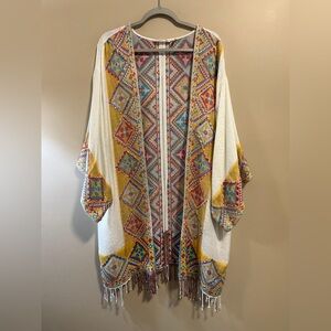 Bohemian Multicolor Kimono Cardigan